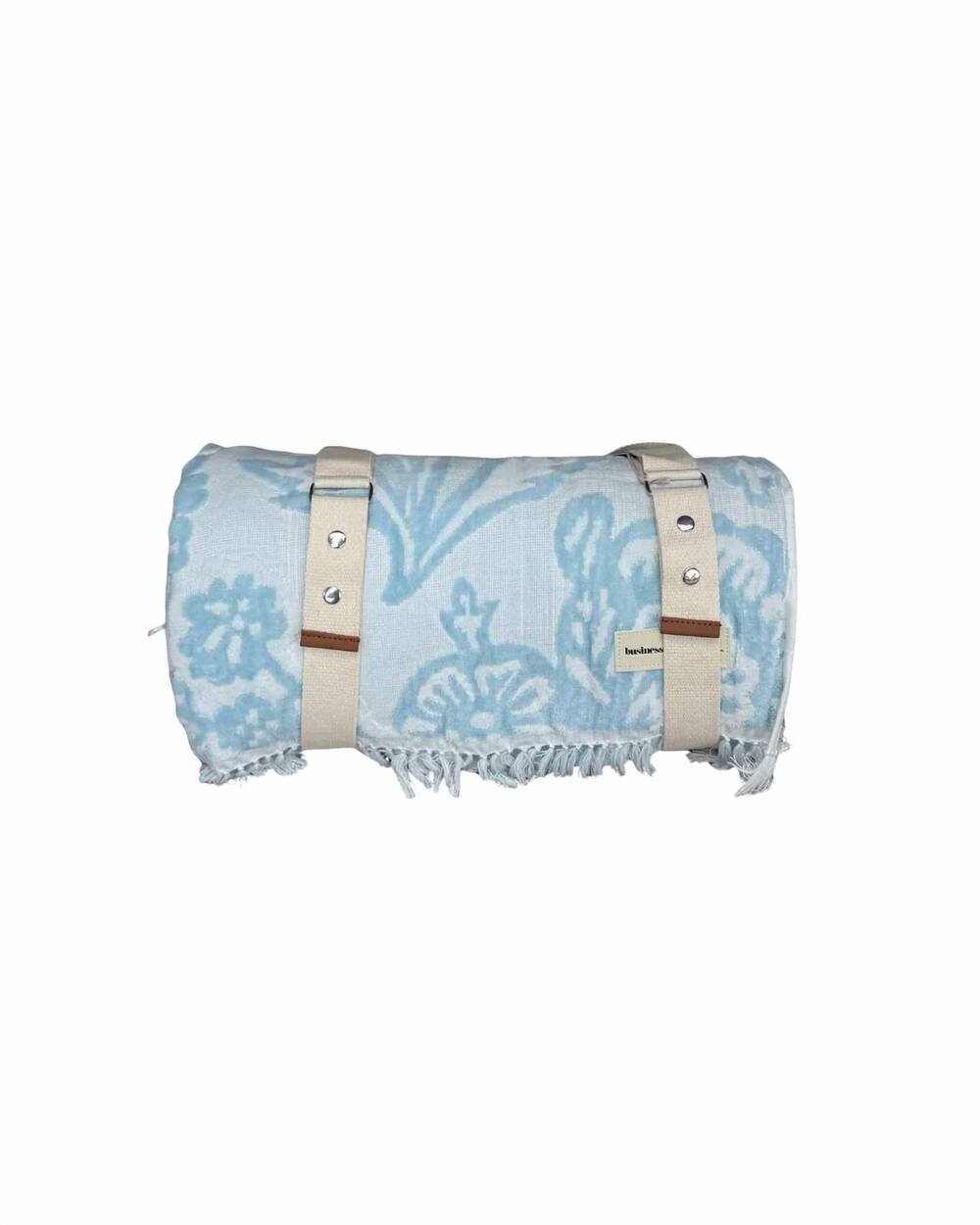 NEW BUSINESS & PLEASURE CO. bay floral beach blanket in blue